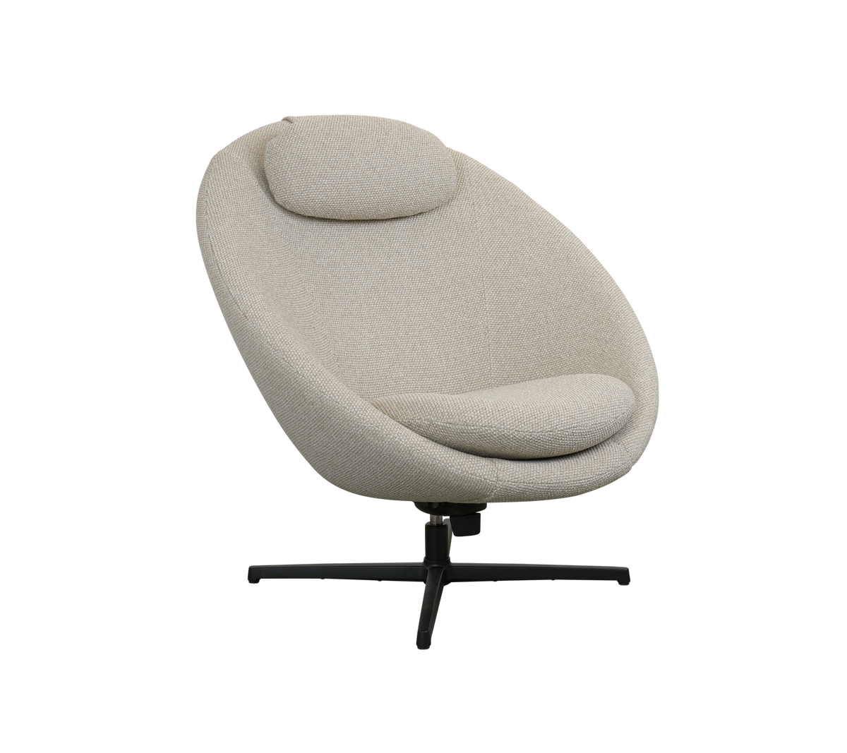 Cane-line Pace loungestol inkl. nakkepute – Desert sand, Rise / Black, aluminium