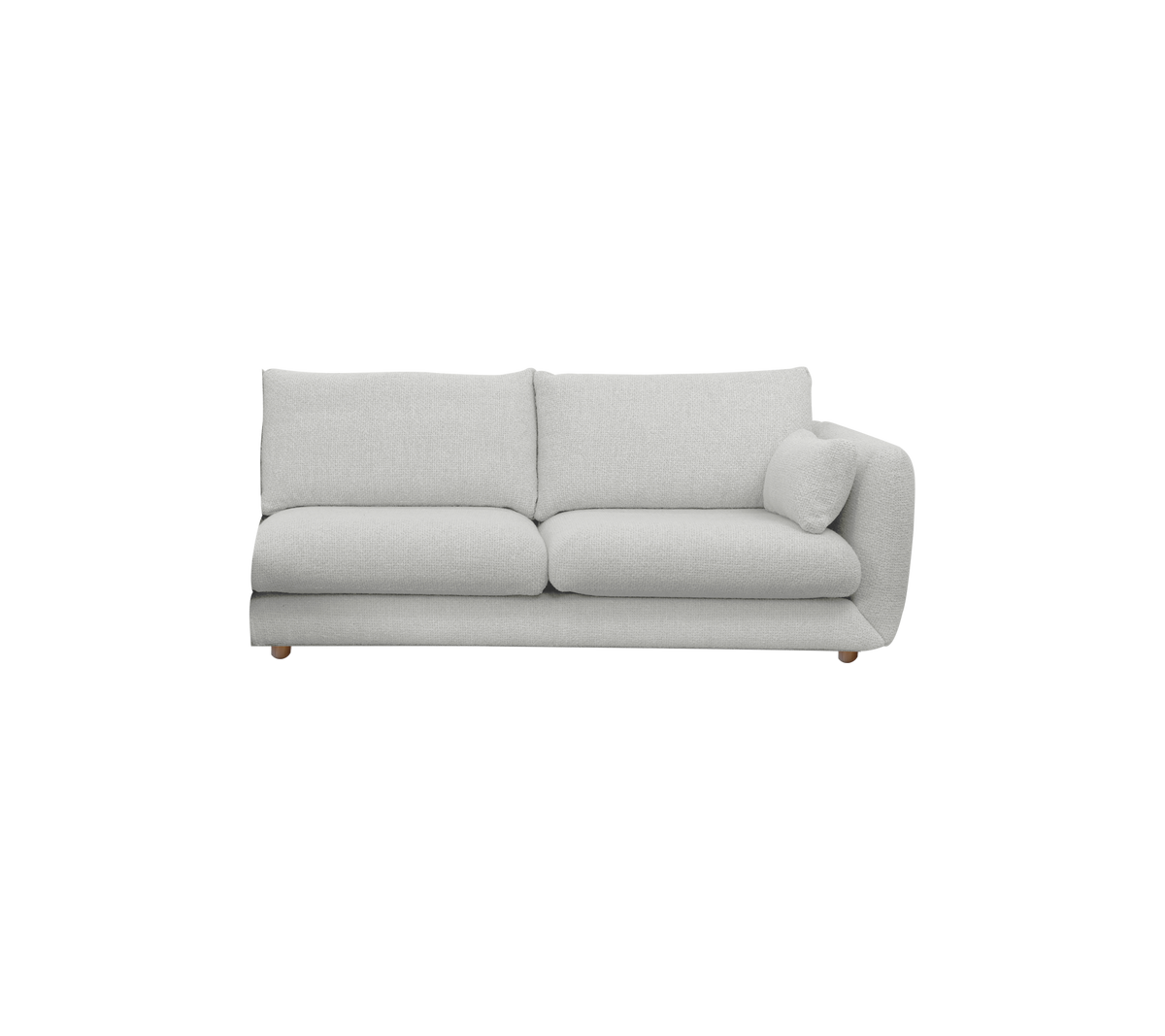 Cane-line Bloom 2-seter sofamodul venstre m/teakbein, 185 cm – Light grey, Ambience