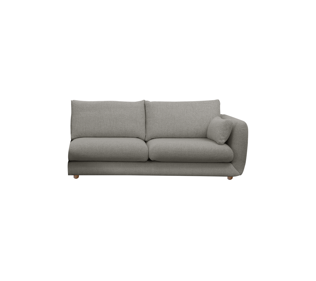 Cane-line Bloom 2-seter sofamodul venstre m/teakbein, 185 cm – Grey, Essence