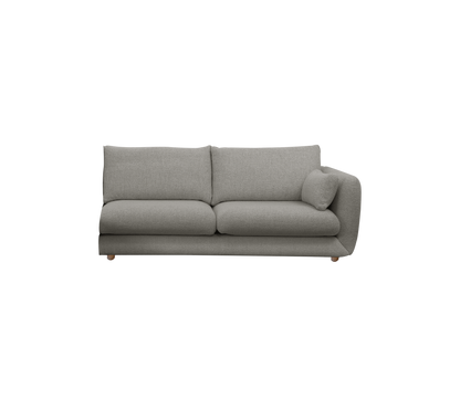 Cane-line Bloom 2-seter sofamodul venstre m/teakbein, 185 cm – Grey, Essence