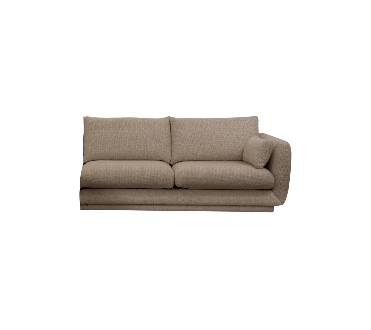 Cane-line Bloom 2-seter sofamodul venstre m/sokkel, 185 cm – Taupe, Flair/Kimi