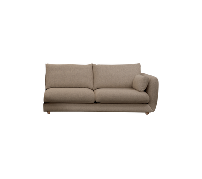 Cane-line Bloom 2-seter sofamodul venstre m/teakbein, 185 cm – Taupe, Flair/Kimi