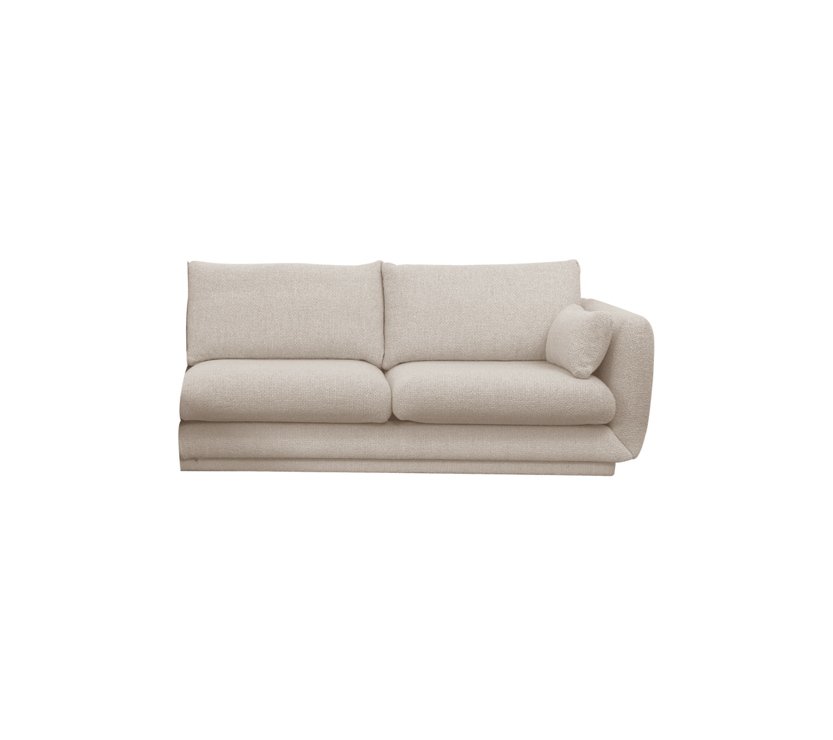 Cane-line Bloom 2-seter sofamodul venstre m/sokkel, 185 cm – Sand, Emmi