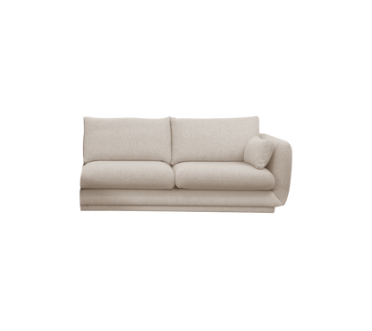 Cane-line Bloom 2-seter sofamodul venstre m/sokkel, 185 cm – Sand, Emmi