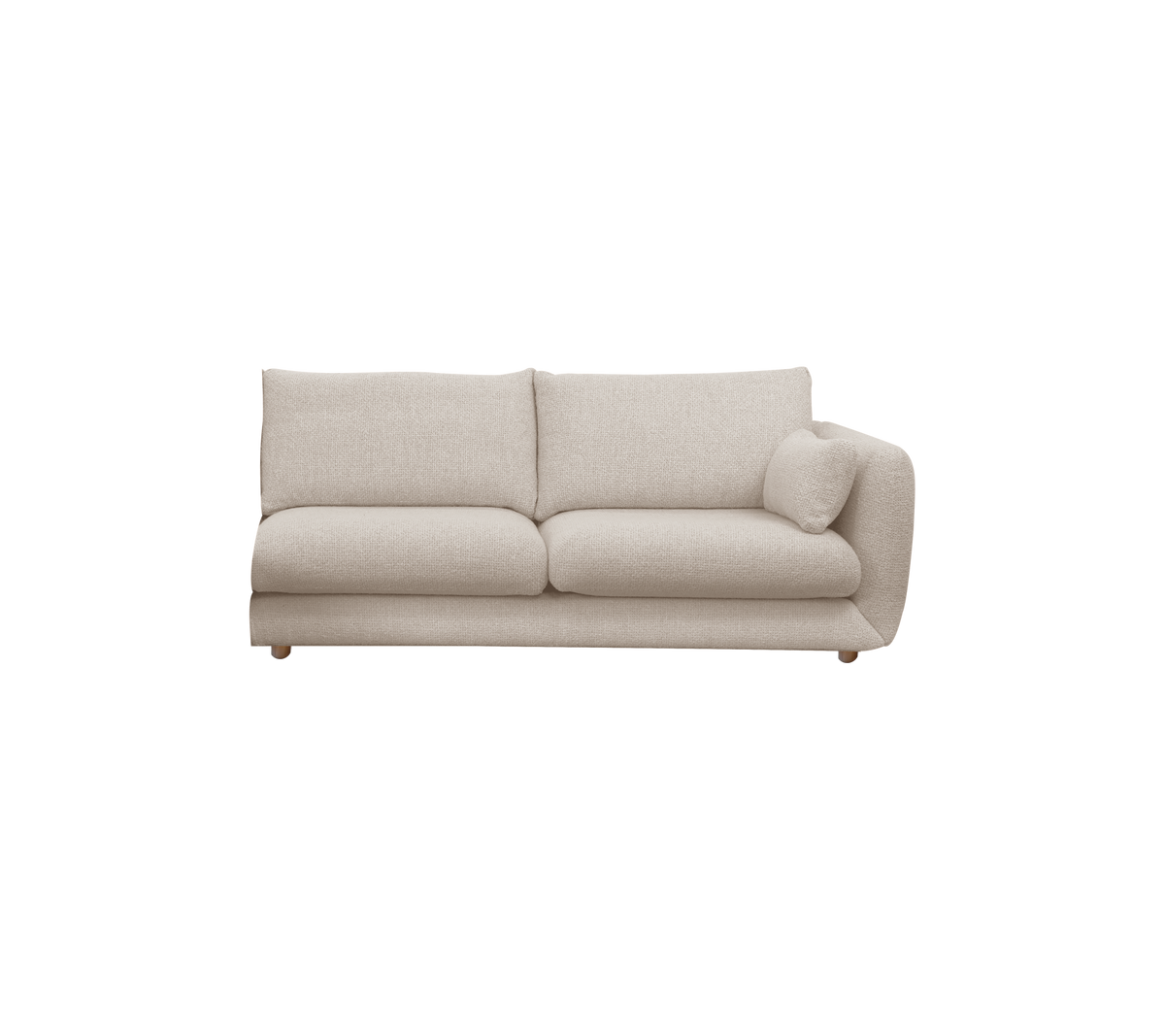 Cane-line Bloom 2-seter sofamodul venstre m/teakbein, 185 cm – Sand, Emmi