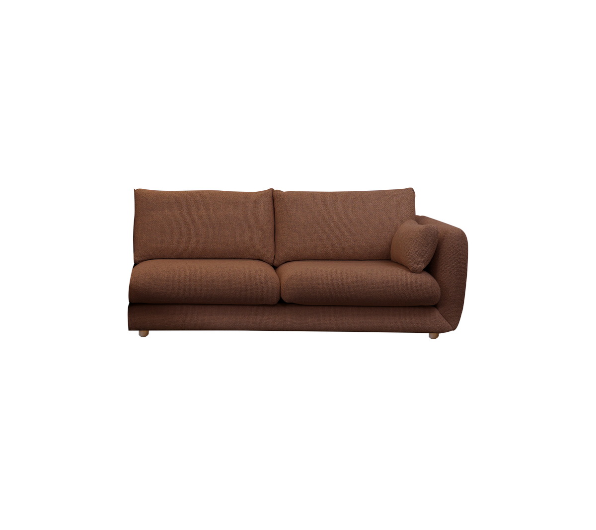 Cane-line Bloom 2-seter sofamodul venstre m/teakbein, 185 cm – Desert red, Emmi
