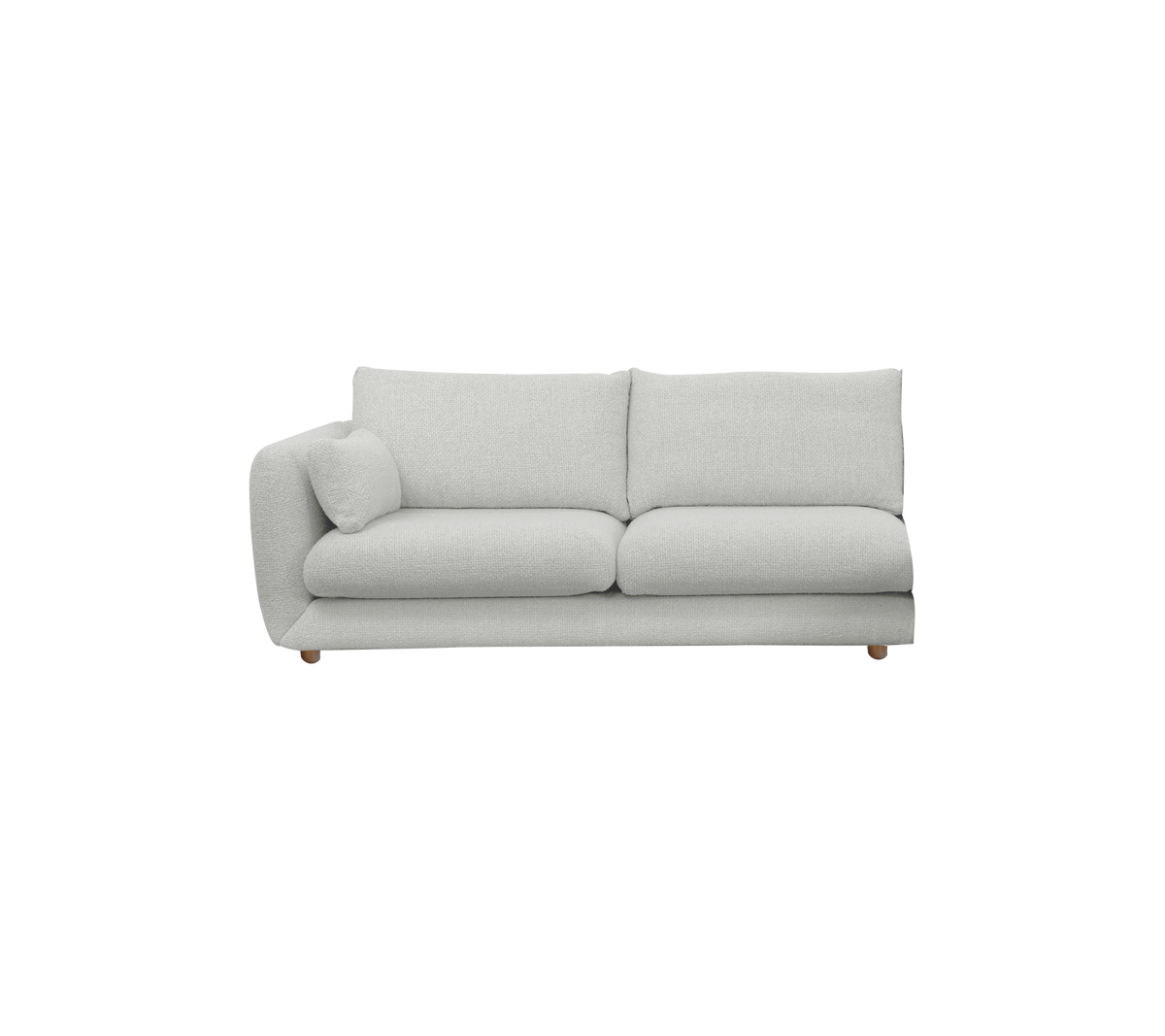 Cane-line Bloom 2-seter sofamodul høyre m/teakbein, 185 cm – Light grey, Ambience
