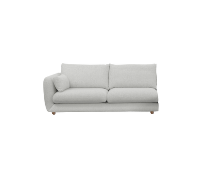 Cane-line Bloom 2-seter sofamodul høyre m/teakbein, 185 cm – Light grey, Ambience