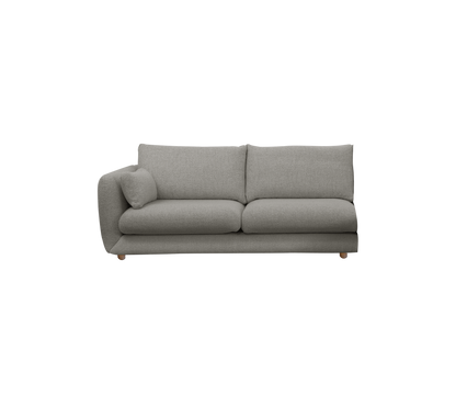 Cane-line Bloom 2-seter sofamodul høyre m/teakbein, 185 cm – Grey, Essence