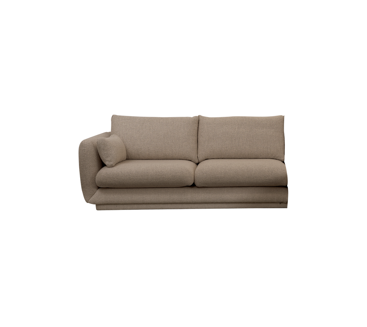 Cane-line Bloom 2-seter sofamodul høyre m/sokkel, 185 cm – Taupe, Flair/Kimi