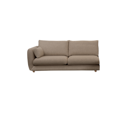 Cane-line Bloom 2-seter sofamodul høyre m/teakbein, 185 cm – Taupe, Flair/Kimi