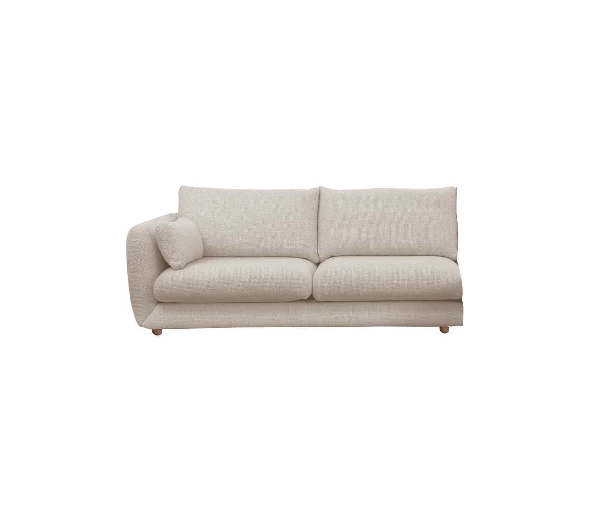 Cane-line Bloom 2-seter sofamodul høyre m/teakbein, 185 cm – Sand, Emmi