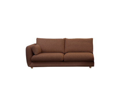 Cane-line Bloom 2-seter sofamodul høyre m/teakbein, 185 cm – Desert red, Emmi