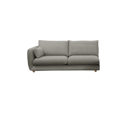 Cane-line Bloom 2-seter sofamodul høyre m/teakbein, 185 cm – Light grey, Essence