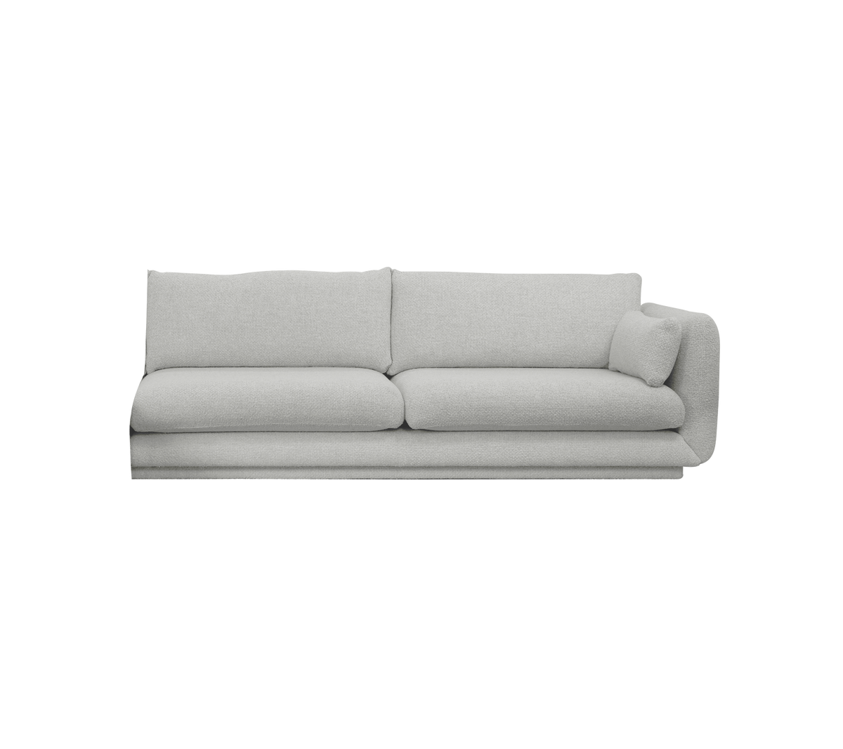Cane-line Bloom 3-seter sofamodul venstre m/sokkel, 240 cm – Light grey, Ambience