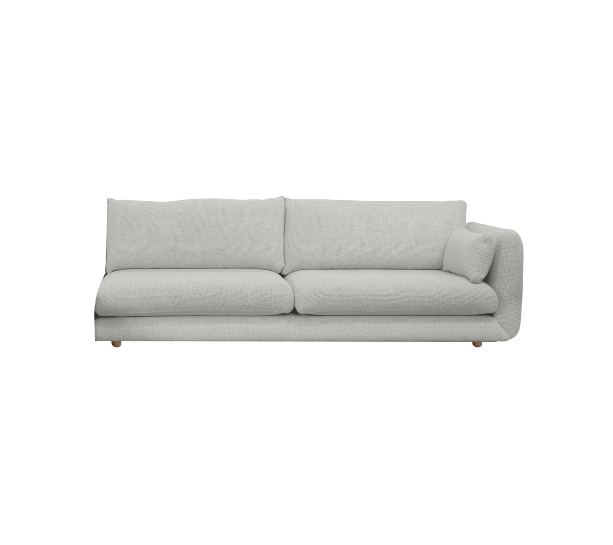 Cane-line Bloom 3-seter sofamodul venstre m/teakbein, 240 cm – Light grey, Ambience
