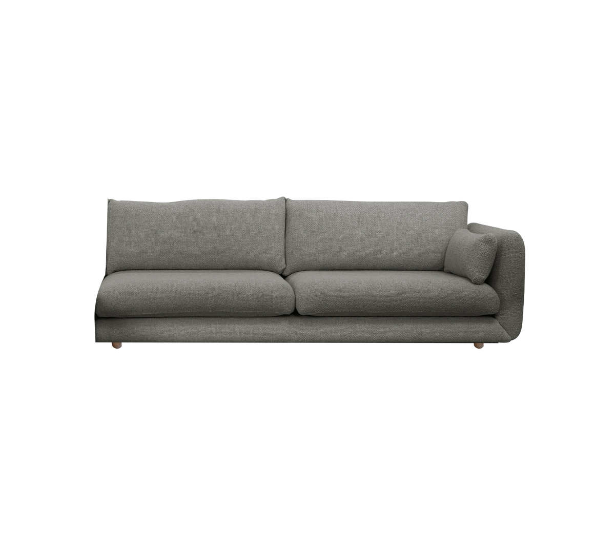Cane-line Bloom 3-seter sofamodul venstre m/teakbein, 240 cm – Light grey, Essence
