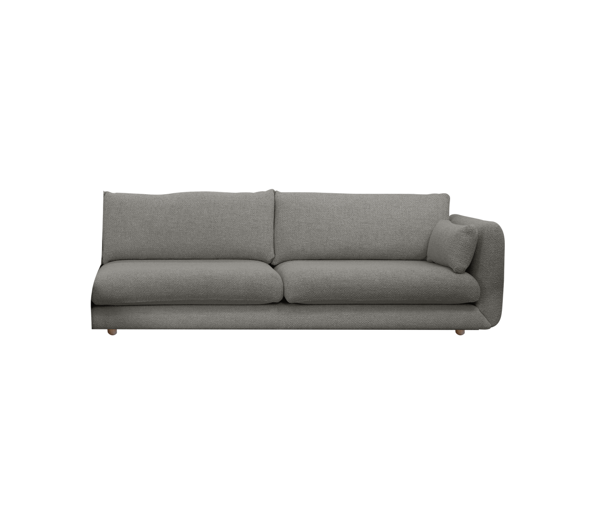 Cane-line Bloom 3-seter sofamodul venstre m/teakbein, 240 cm – Grey, Essence
