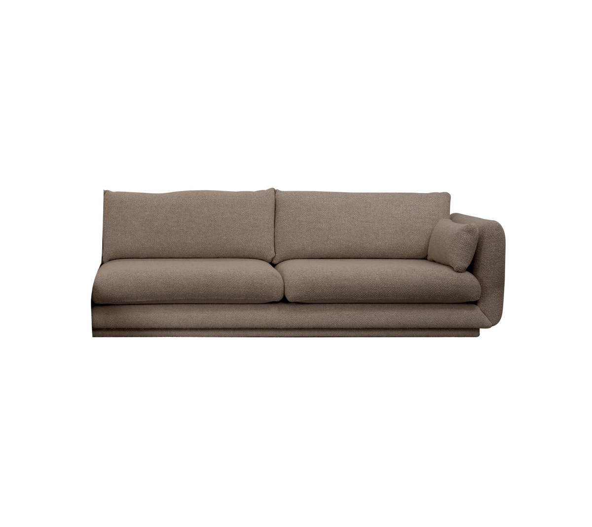 Cane-line Bloom 3-seter sofamodul venstre m/sokkel, 240 cm – Taupe, Flair/Kimi