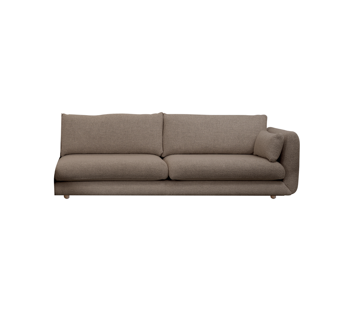 Cane-line Bloom 3-seter sofamodul venstre m/teakbein, 240 cm – Taupe, Flair/Kimi
