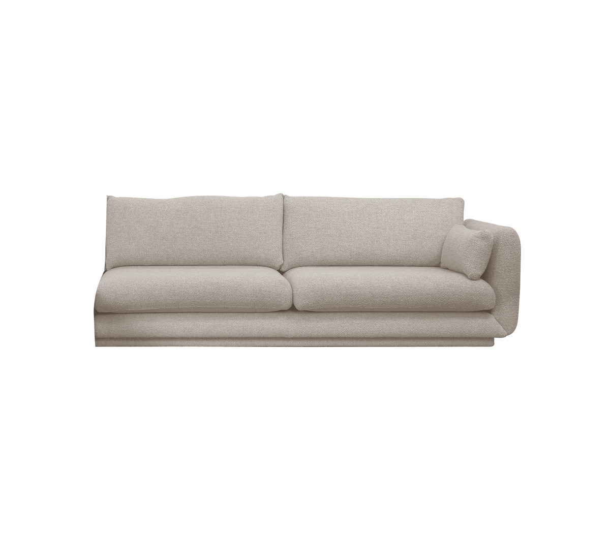 Cane-line Bloom 3-seter sofamodul venstre m/sokkel, 240 cm – Sand, Emmi