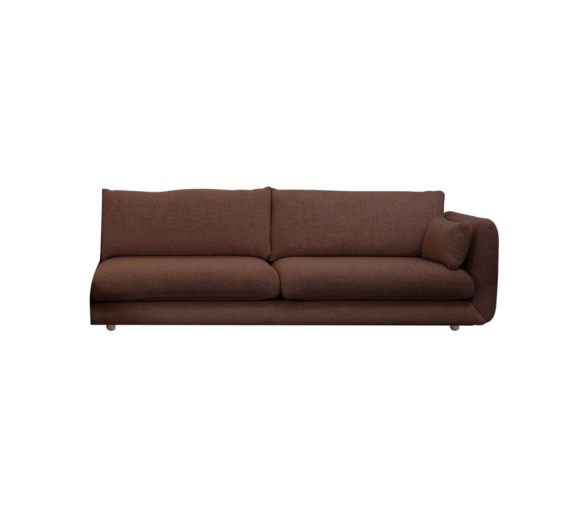 Cane-line Bloom 3-seter sofamodul venstre m/teakbein, 240 cm – Desert red, Emmi