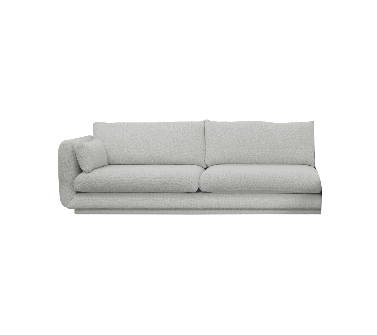 Cane-line Bloom 3-seter sofamodul høyre m/sokkel, 240 cm – Light grey, Ambience