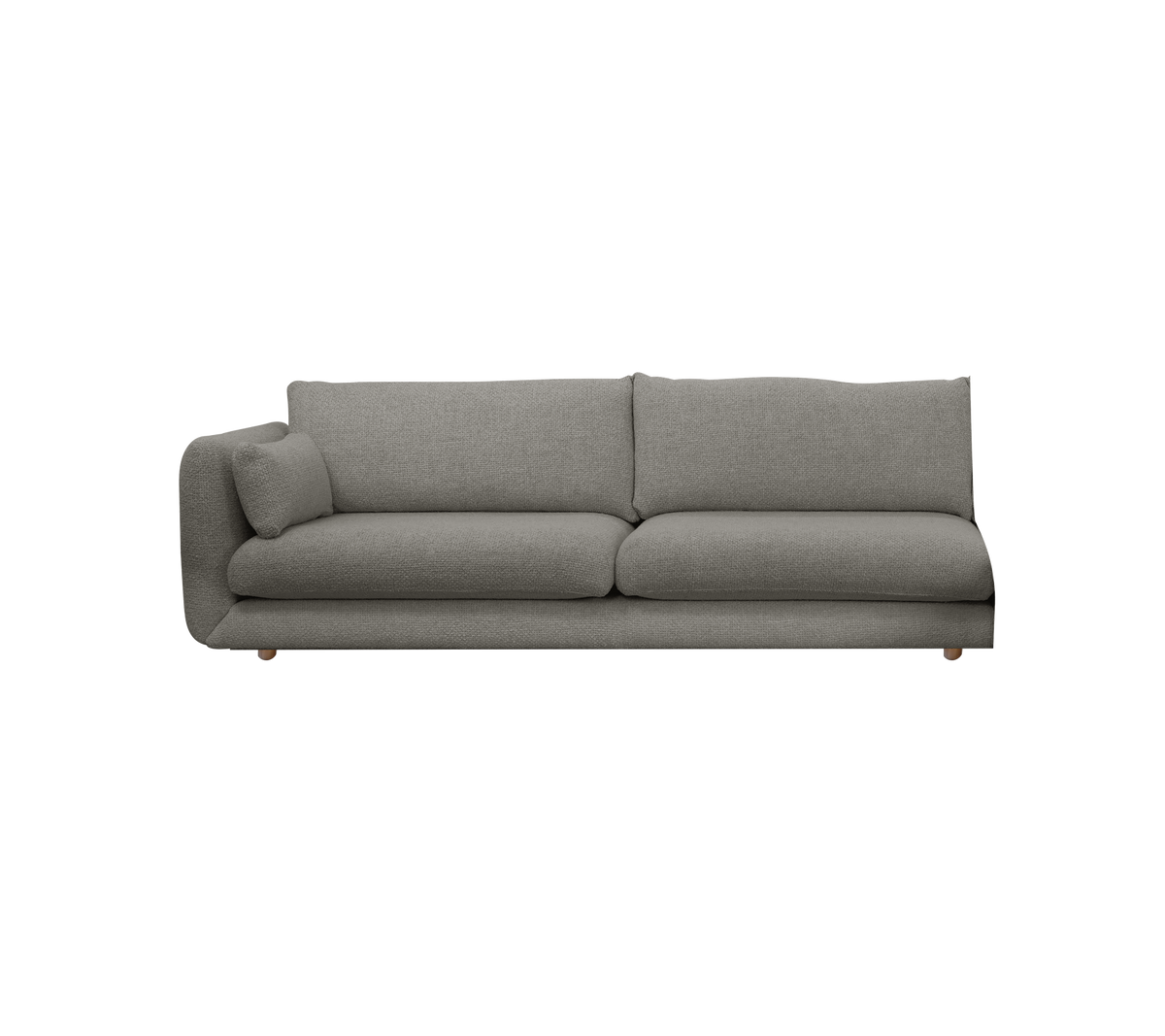 Cane-line Bloom 3-seter sofamodul høyre m/teakbein, 240 cm – Grey, Essence