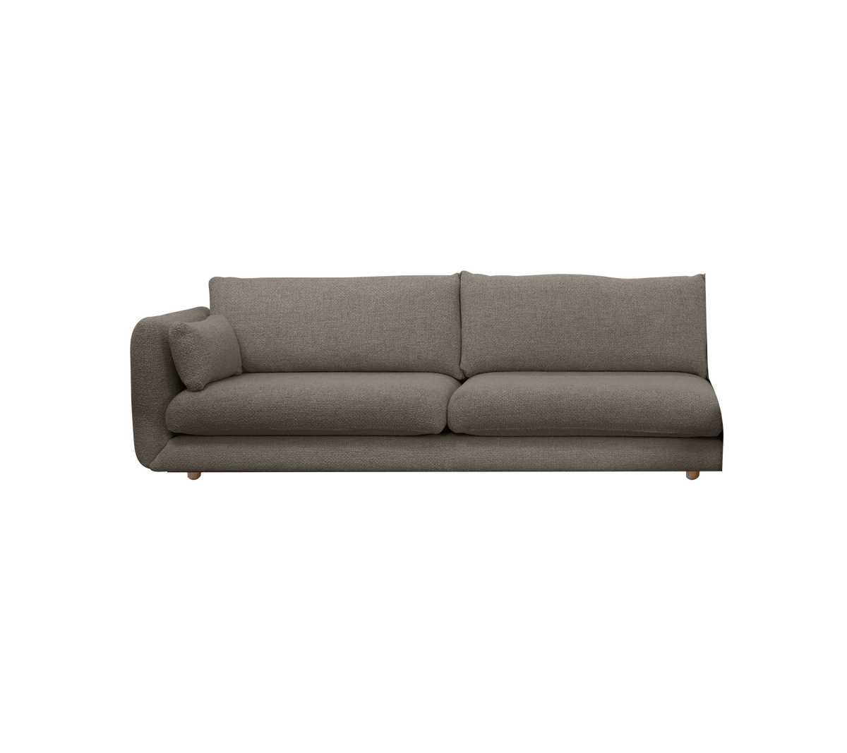 Cane-line Bloom 3-seter sofamodul høyre m/teakbein, 240 cm – Light brown, Essence