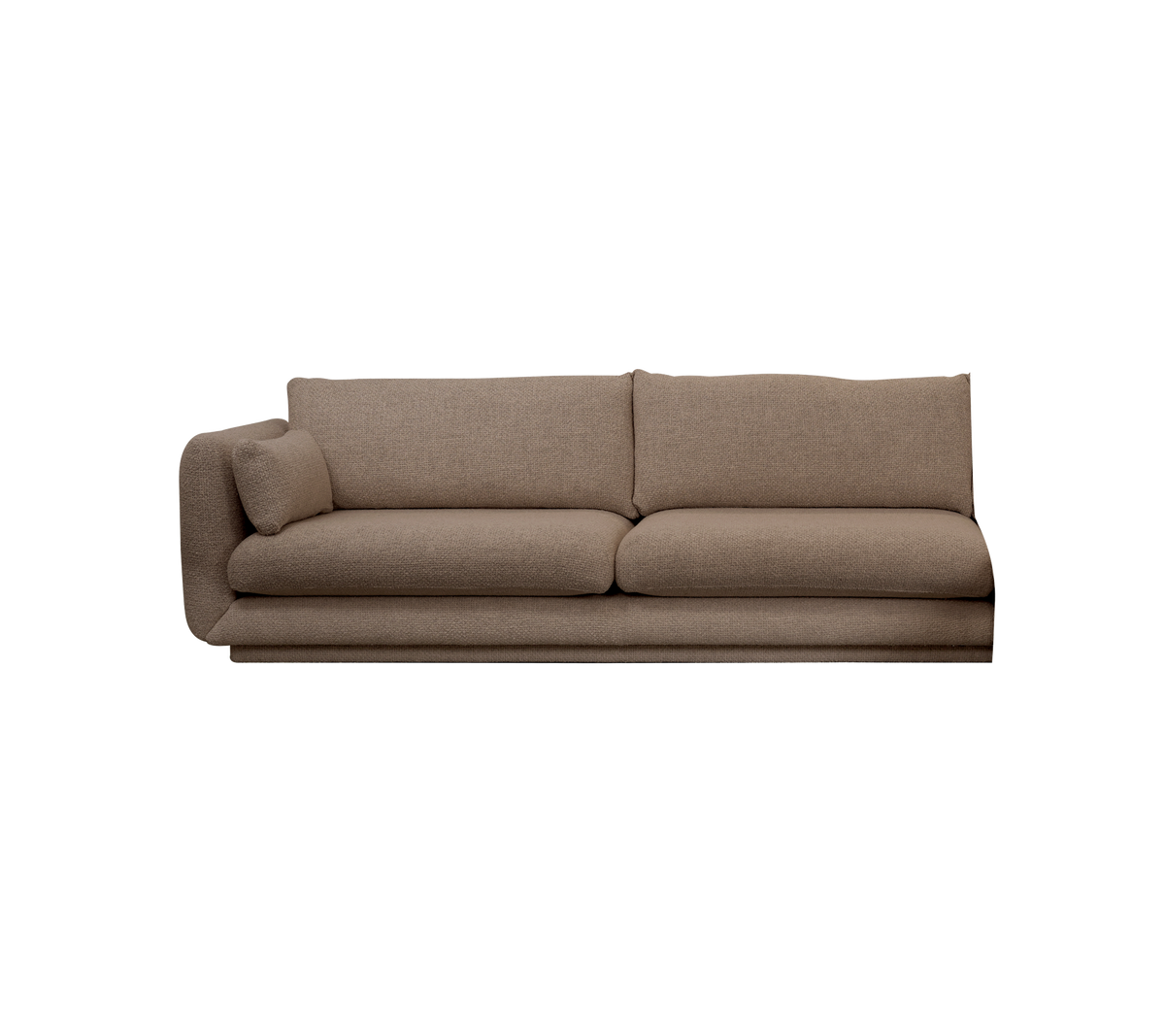 Cane-line Bloom 3-seter sofamodul høyre m/sokkel, 240 cm – Taupe, Flair/Kimi
