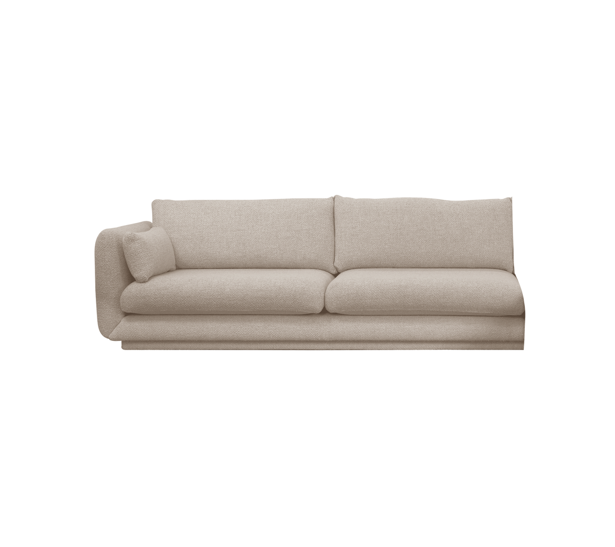 Cane-line Bloom 3-seter sofamodul høyre m/sokkel, 240 cm – Sand, Emmi