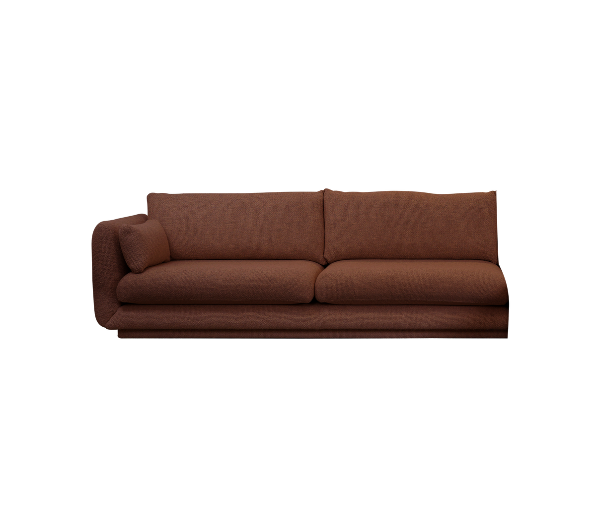 Cane-line Bloom 3-seter sofamodul høyre m/sokkel, 240 cm – Desert red, Emmi