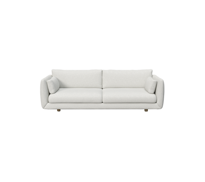 Cane-line Bloom 3-seter sofa m/teakbein, 250 cm – Light grey, Ambience
