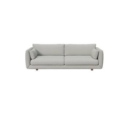 Cane-line Bloom 3-seter sofa m/teakbein, 250 cm – Light grey, Essence