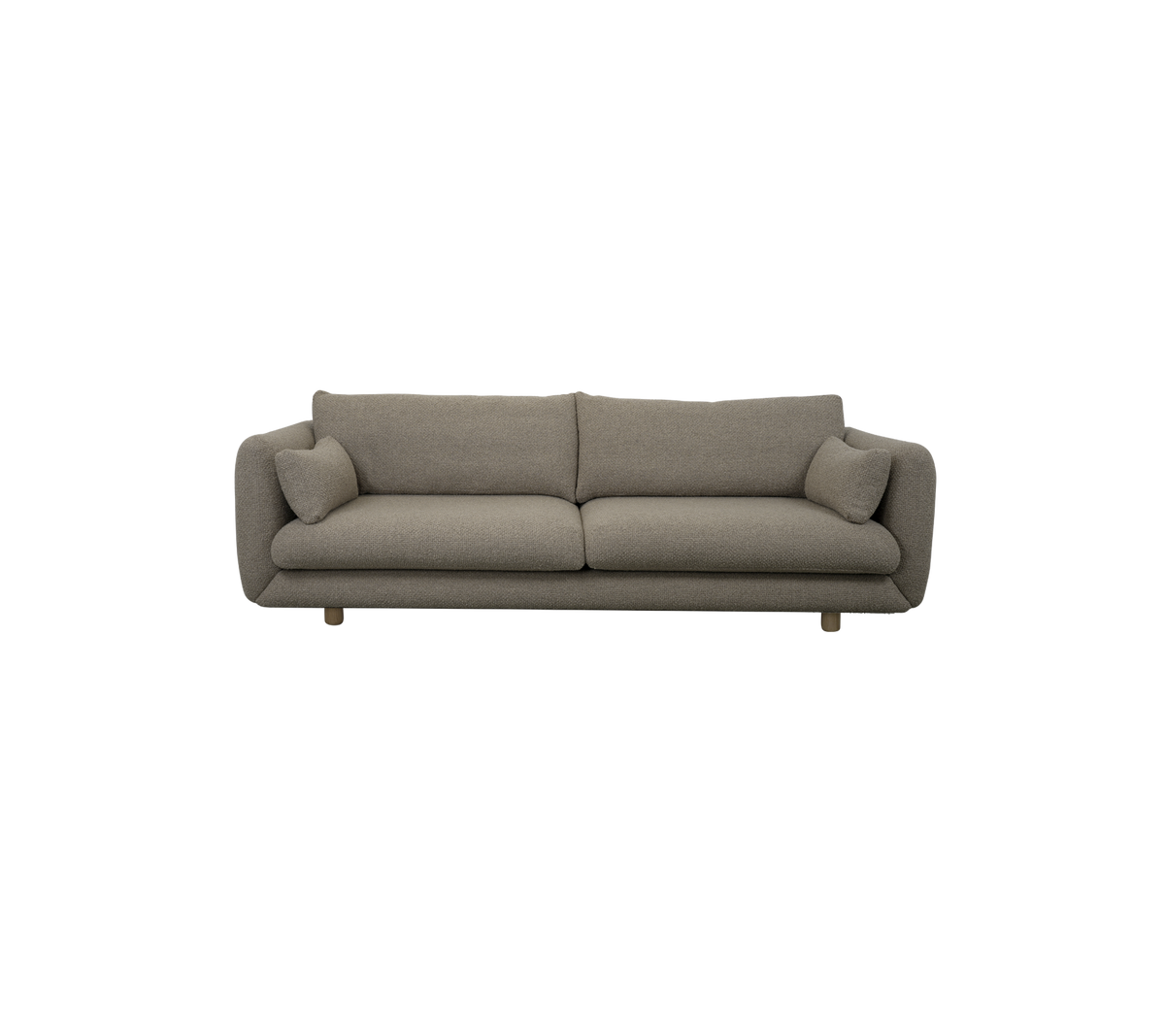 Cane-line Bloom 3-seter sofa m/teakbein, 250 cm – Taupe, Flair/Kimi