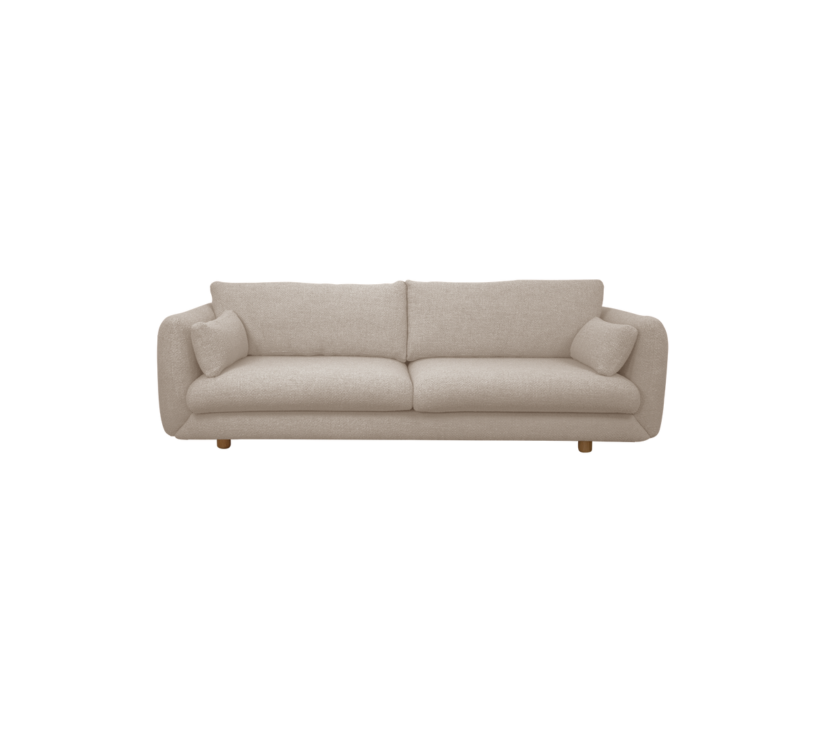 Cane-line Bloom 3-seter sofa m/teakbein, 250 cm – Sand, Emmi