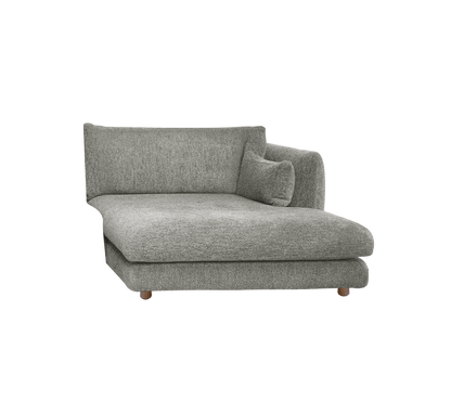 Cane-line Bloom sjeselongmodul venstre m/teakbein, 124×170 cm – Grey, Essence