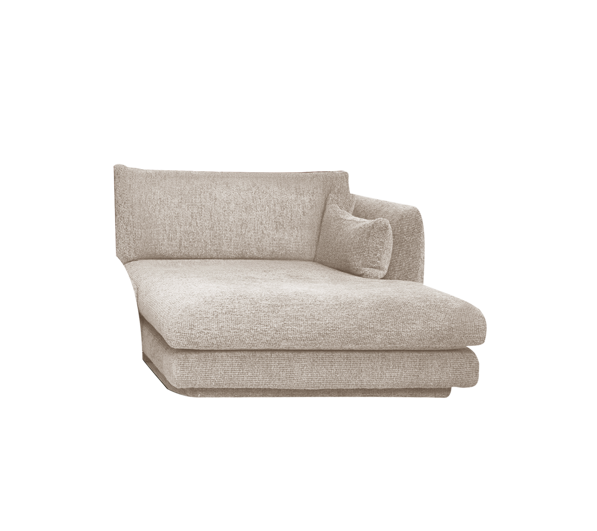 Cane-line Bloom sjeselongmodul venstre m/sokkel, 124×170 cm – Sand, Emmi