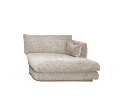 Cane-line Bloom sjeselongmodul venstre m/sokkel, 124×170 cm – Sand, Emmi