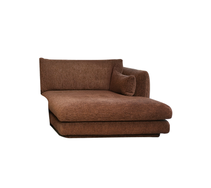 Cane-line Bloom sjeselongmodul venstre m/sokkel, 124×170 cm – Desert red, Emmi