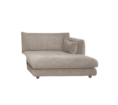 Cane-line Bloom sjeselongmodul venstre m/teakbein, 124×170 cm