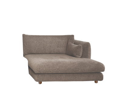 Cane-line Bloom sjeselongmodul venstre m/teakbein, 124×170 cm