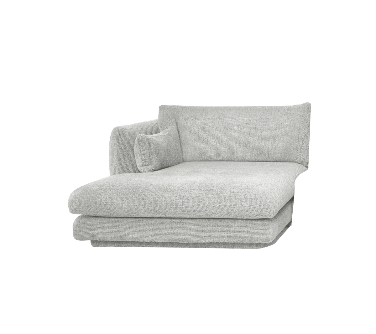 Cane-line Bloom sjeselongmodul høyre m/sokkel, 124×170 cm – Light grey, Ambience