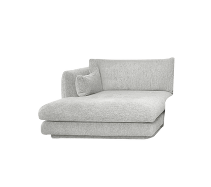 Cane-line Bloom sjeselongmodul høyre m/sokkel, 124×170 cm – Light grey, Ambience