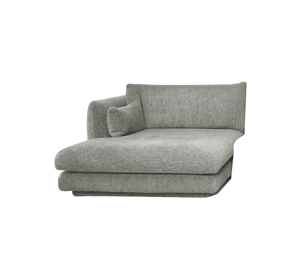 Cane-line Bloom sjeselongmodul høyre m/sokkel, 124×170 cm – Light grey, Essence