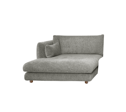 Cane-line Bloom sjeselongmodul høyre m/teakbein, 124×170 cm – Grey, Essence