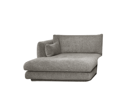 Cane-line Bloom sjeselongmodul høyre m/sokkel, 124×170 cm – Light brown, Essence
