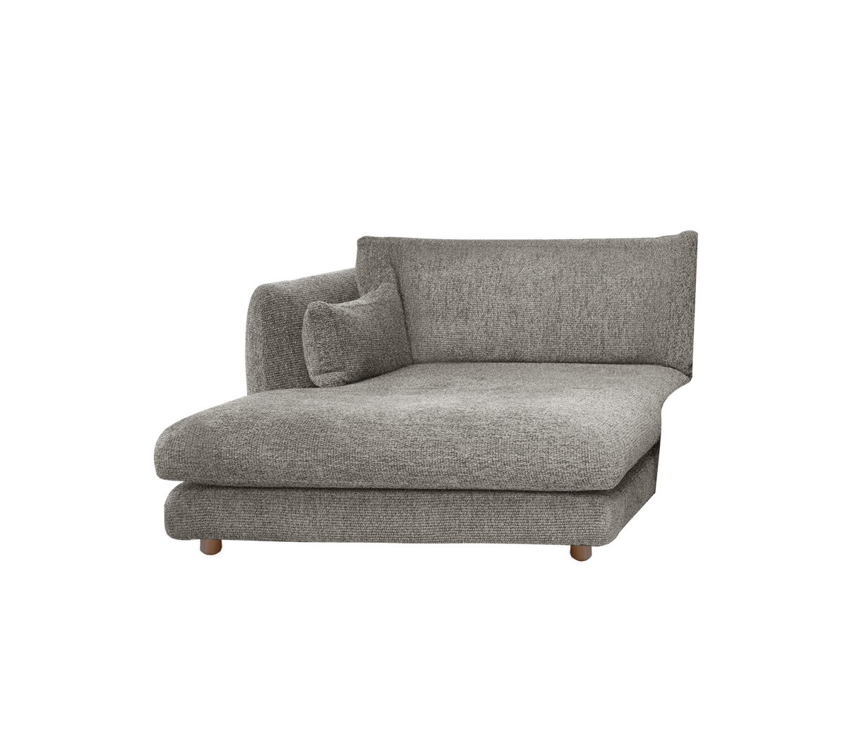 Cane-line Bloom sjeselongmodul høyre m/teakbein, 124×170 cm – Light brown, Essence