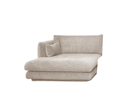 Cane-line Bloom sjeselongmodul høyre m/sokkel, 124×170 cm – Sand, Emmi