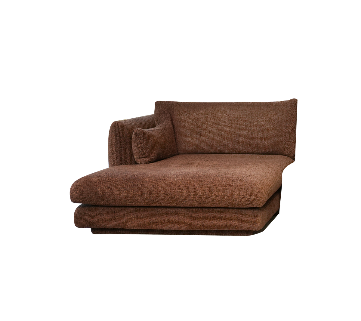 Cane-line Bloom sjeselongmodul høyre m/sokkel, 124×170 cm – Desert red, Emmi